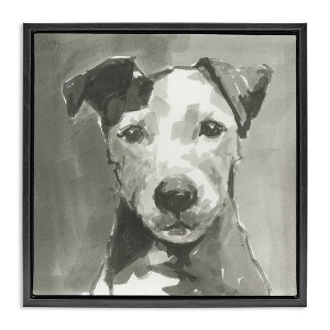 Stupell Industries Muted Dog with Quiet Expression, 25" x 25" - 1 of 4
