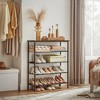VASAGLE 5 Tier Shoe Storage Rack Shoe Organizer Rustic Brown and Black - 3 of 4