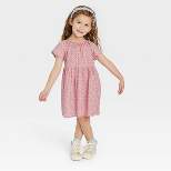 Toddler Girls' Polka Dot Dress - Cat & Jack™ Dark Pink