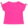 RuffleButts Toddler Girls UPF50+ Active Raglan Bow Shirt - Neon Magenta, 3T - 2 of 4