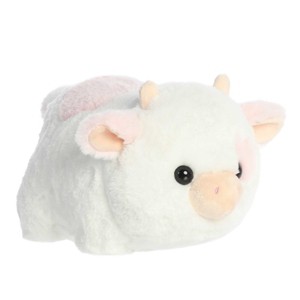 Aurora Medium Moonique Strawberry Milk Cow Spudsters Adorable Stuffed Animal White 10" - 1 of 4