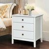 Costway Nightstand Beside End Side Table Accent Table Organizer W/3 ...