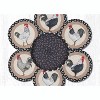 Earth Rugs Rooster Trivets in Basket – Set of Hand-Braided Jute Round Trivets 10"x10", Rustic Farmhouse Kitchen Decor - 2 of 3