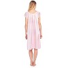 Casual Nights Women's Cap Sleeve Flower Silky Tricot Nightgown - 4 of 4