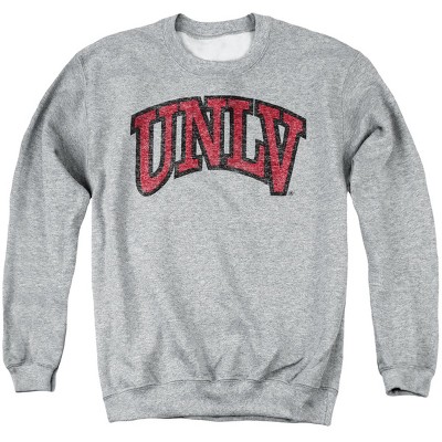 Men's University Of Nevada Las Vegas Distressed Primary Logo Crewneck Sweatshirt