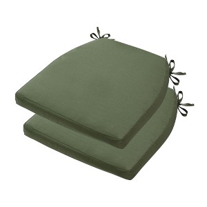 ChicFurnit 2PCS Seat Cushion Trapezoid Size Premium Soft Cotton Filling Non Slip Design Comfortable Durable for Living Room, Green, 17"*16.5"*2.2" - 1 of 4