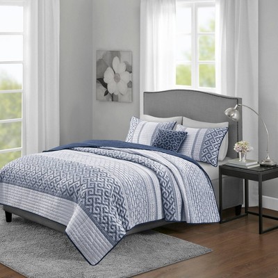 Madison Park 4pc King California King William Jacquard Coverlet Set 