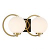 Savoy House Alhambra 2 - Light Vanity in  Matte Black/Warm Brass - 4 of 4