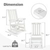 Aoodor Outdoor Rocking Chair, HDPE Slatted Porch Rocker with Armrests, All-Weather Design for Outdoor or Indoor - 4 of 4
