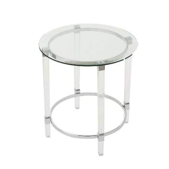 Orianna Circular Glass Table Clear - Christopher Knight Home
