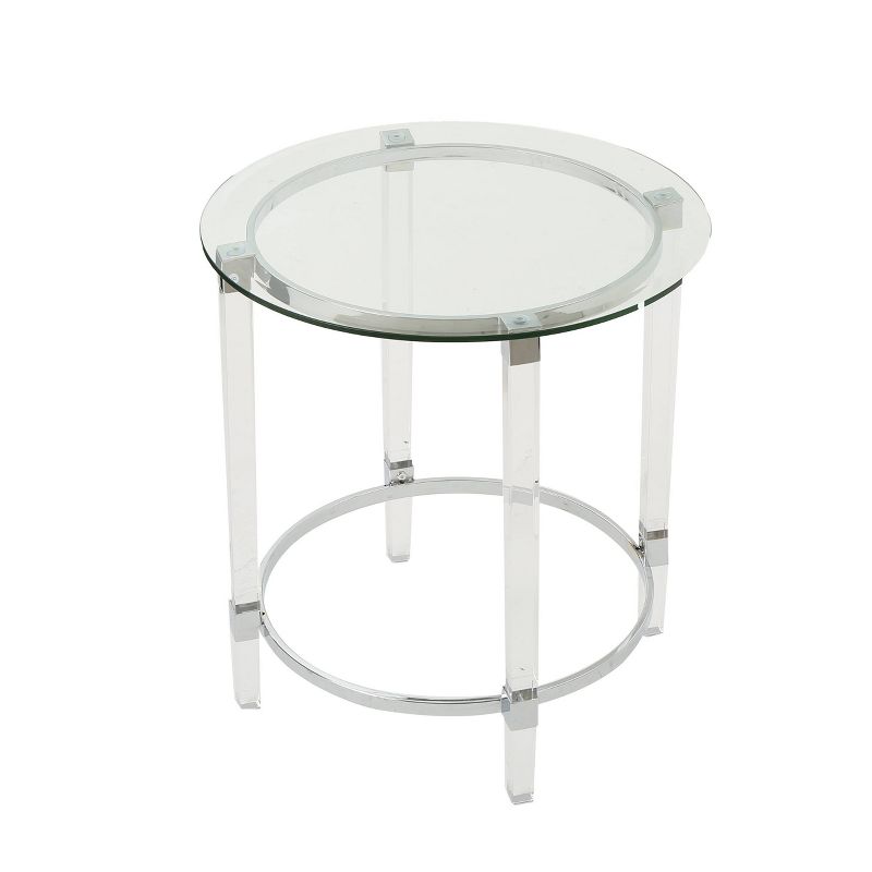 Orianna Circular Glass Table Clear - Christopher Knight Home, 1 of 7