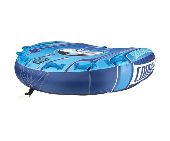 Cwb Cruzer 3 Rider Ultra Plush Inflatable Concave Deck Water Towable Tube, Blue
