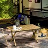 Outsunny Outdoor Portable Table with Collapsing Roll-Up Top, Folding Camping Table, Waterproof Finish, Picnic & Tailgate Table for Beach - 2 of 4