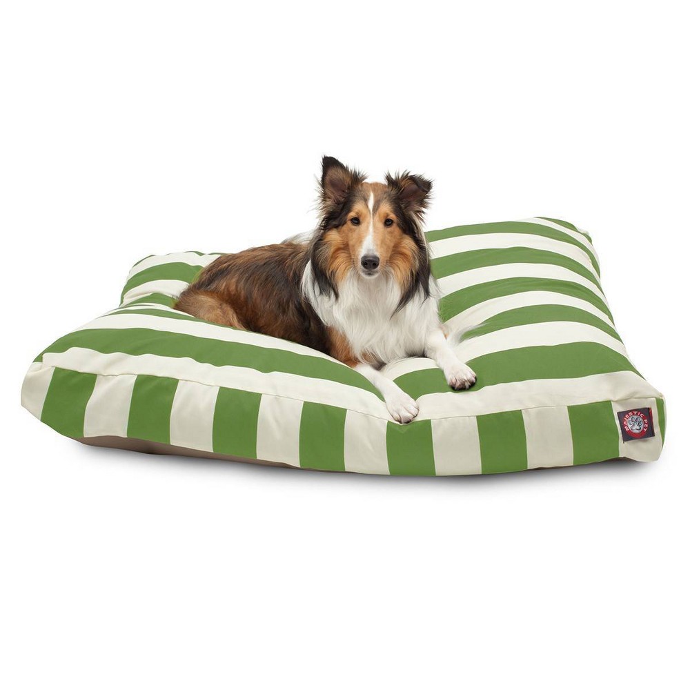 Photos - Bed & Furniture Majestic Pet Vertical Stripe Rectangle Dog Bed - Sage - Large - L 