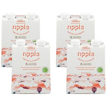 Ripple Vanilla Pea Milk - Case of 4/4 pack, 8 oz