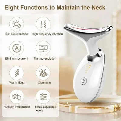Facial Massager Neck Beauty Device 3 Color EMS Microcurrent Skin Rejuvenation Massagers Lifting Tighten Skin Care Anti Wrinkle Double Chin Remover
