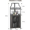 CuisinSmart Corner Wine Bar Cabinet with Detachable Wine Rack, Bar Cabinet with Glass Holder, Small Sideboard and Buffet Cabinet with Mesh Door - 2 of 4