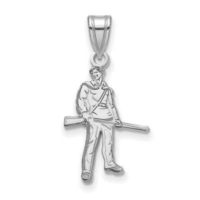 Black Bow Jewelry 14k White Gold West Virginia Mountaineers NCAA Large Pendant