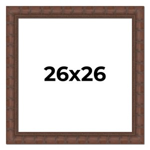PosterPalooza | 26x26 Wide Bamboo Picture Frame, UV Acrylic, 4 Finishes - Brown, Black, Silver, and Natural - 1 of 4