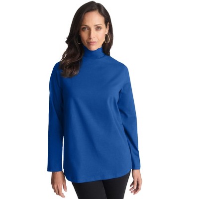 Jessica London Women's Plus Size Long Sleeve Mockneck Tee