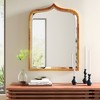 Howard Elliott 24"x32" Carson Carrington Tanumshede Antique Gold Mirror: Arched Wood Frame, Beveled Glass, Wall Mount - 3 of 4