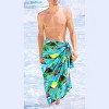 HAPPY BAY Men's Swim Bath Trunk Swimsuit Regular Surfing Swimwear Summer Sarong Long Pareo Beach Wrap for Men One Size Green, Tree - 2 of 4