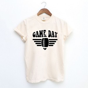 Simply Sage Market Women's Football Game Day Stripes Short Sleeve Garment Dyed Tee - 1 of 4