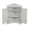 Gray Triangle Bathroom Storage Cabinet with Adjustable Shelves, Freestanding Floor Cabinet for Home Kitchen - 4 of 4