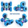 WOPET 2.4GHz Rechargeable Remote Control Car Double Sided 360°Rotating 4WD RC Cars Blue - 3 of 4