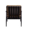 Acme Furniture 26" Anzan Accent Chair Berham Chestnut Top Grain Leather/Matt Iron Finish: No Assembly, Metal Frame, Dry Dust Care - 4 of 4