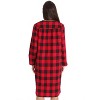 Dreamcrest Womens Snap-Front House Coat Flannel Duster Nightgown with Pockets - 3 of 3