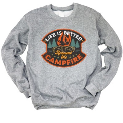 Simply Sage Market Women's Life Is Better Around The Campfire Badge Gildan Sweatshirt