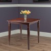 Winsome Kingsgate Dining Table Routed with Tapered Leg Walnut: Hardwood Square Kitchen Table for 4, Modern Style - image 4 of 4