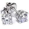 Pompeii3 1/2ct Round Diamond Studs Screw Back 14K White Gold - 2 of 4