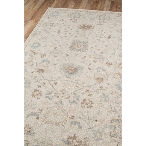 Momeni 6'6"x9' Anatolia Kym Medallion Machine Loomed Area Rug Beige: Wool & Nylon, Low Pile, Indoor Classic Rectangle Rug - image 1 of 4