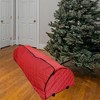 Simple Living Solutions Red Quilted Rolling Christmas Tree Storage Bag for Trees Up to 12ft - 2 of 3