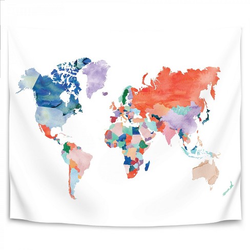 Target World Map Poster Watercolor World Map By Elena David : Target