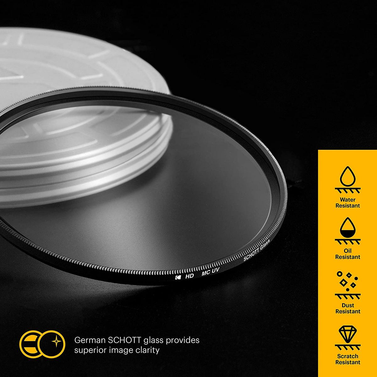 KODAK 37mm UV Filter, Slim 18-Layer SCHOTT Glass, 99% Light, Cuts Haze, Protects Lens & Clarity - thumbnail 4
