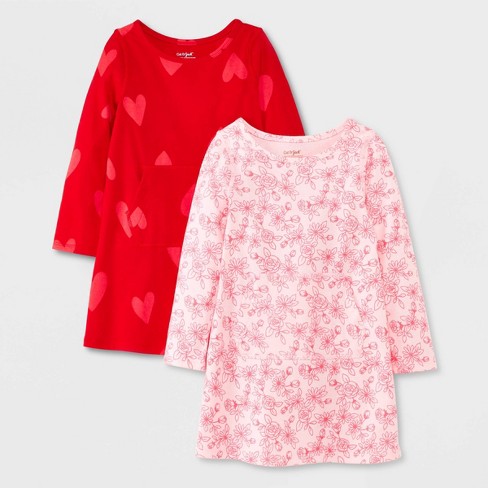 Toddler Girls' Plaid Dress - Cat & Jack™ Red 18m : Target