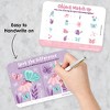 Big Dot of Happiness Beautiful Butterfly - 2-in-1 Floral Baby Shower or Birthday Party Cards - Activity Duo Games - Set of 20 - image 3 of 4