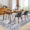 Boho Vintage Low-Pile Geometric Rug, Washable and Non-Slip, Ideal for Bedroom, Dining Area, and Office Floors, 8'x10', Beige Blue - 3 of 4