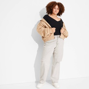 Women's High-Rise Curvy Straight Jeans - Wild Fable™ - 1 of 3