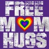 Adult Design By Humans Vintage Free Mom Hugs Heart Pride By Avocato Racerback Tank Top - 2 of 2