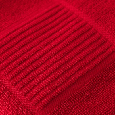 Red and White Cotton Parquet Kitchen Towel Set