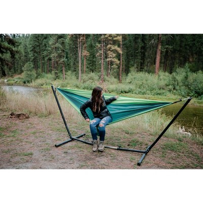 Green and Teal Nylon Two-Person Traveler Hammock