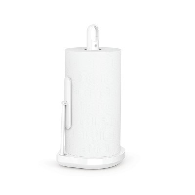 White Stainless Steel Paper Towel Holder with Pump