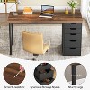 PAGED Computer Desk with 5 Drawers, 47 Inches Rustic Office Desk with Reversible Cabinet Design for Living Room - 4 of 4