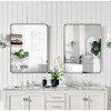 Lyngins Bathroom Mirrors,Metal Frame Wall Mirrors,Fog-proof Mirrors,Dust-proof Vanity Mirrors for Bathroom,Bedroom,Black - 2 of 4