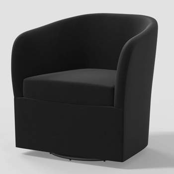Rhea Swivel Chair in Velvet Black - Threshold™