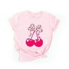Simply Sage Market Women's Coquette Cherries Spotted Bow Short Sleeve Graphic Tee - 2 of 4